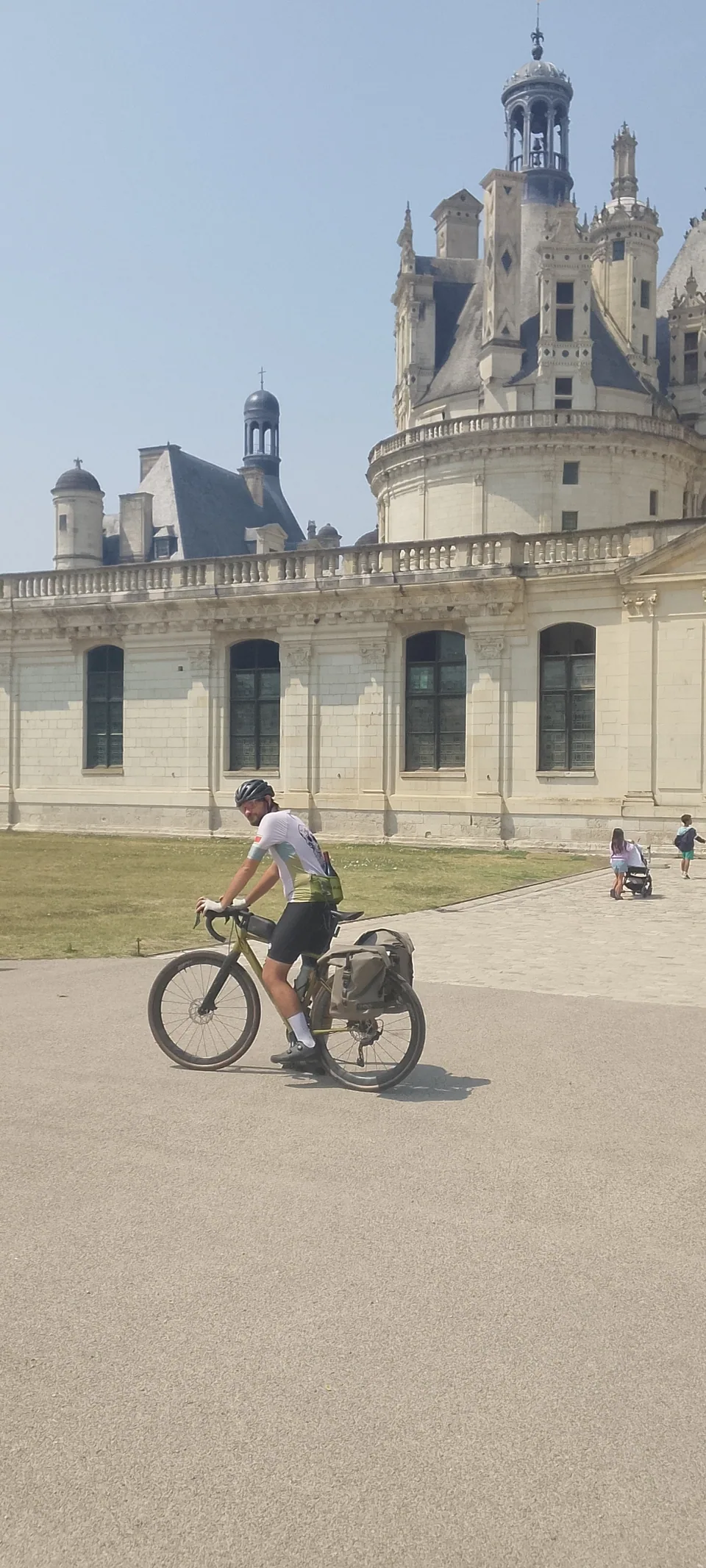 Jean, founder of Box & Ride, travelling with his bicycle and panniers
