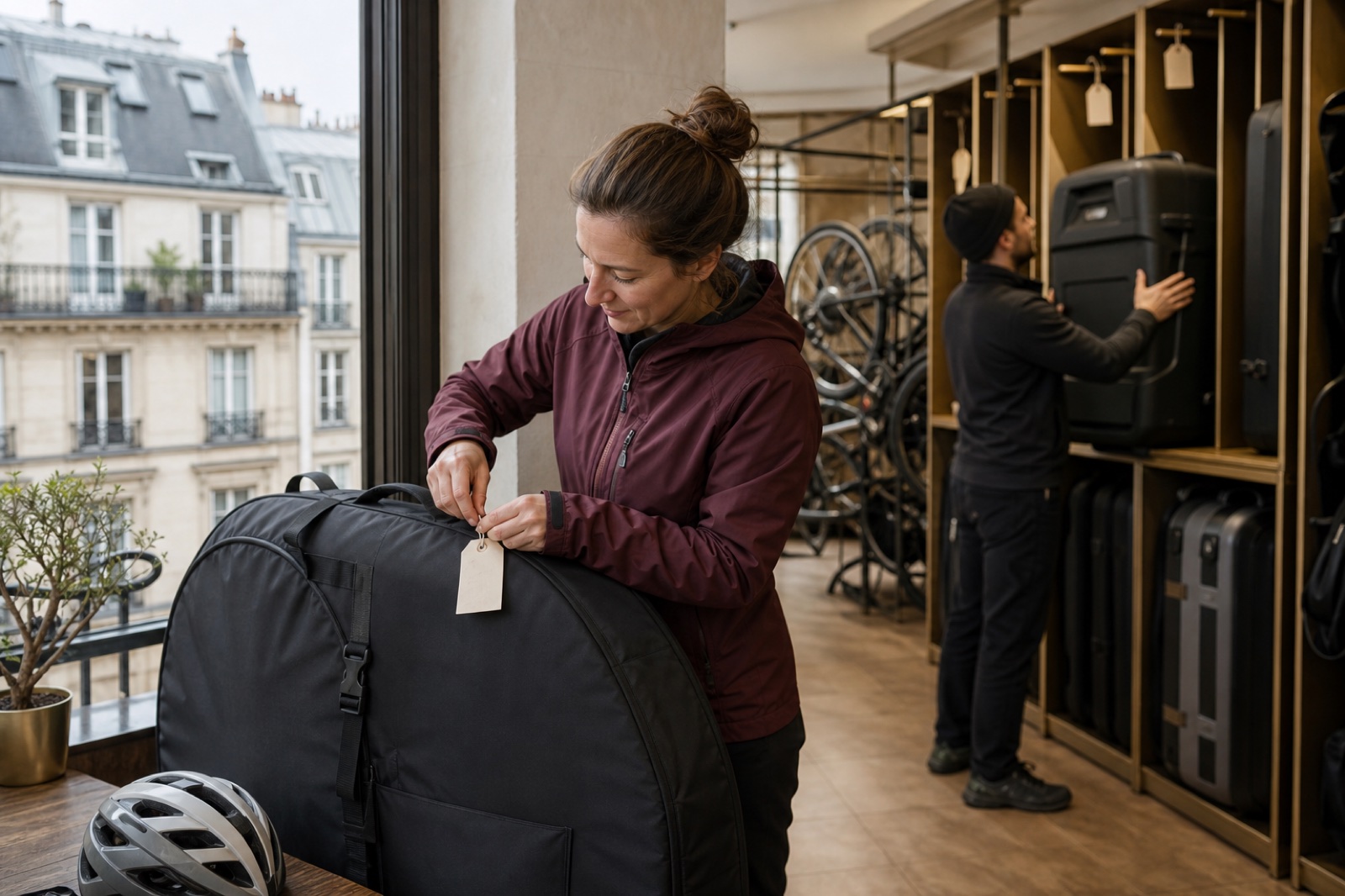Paris bike case, bag and box storage